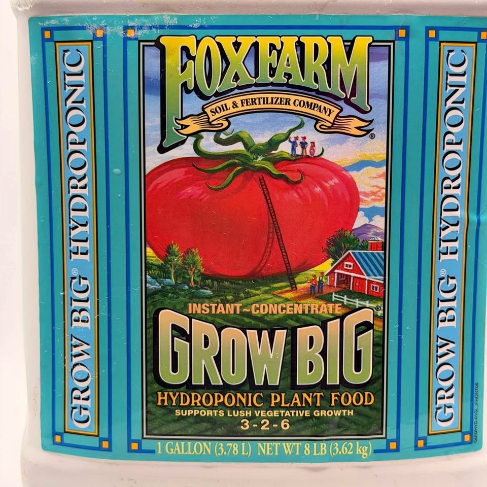 FoxFarm Grow Big Hydroponic Plant Food – 1 Gallon (3-2-6)