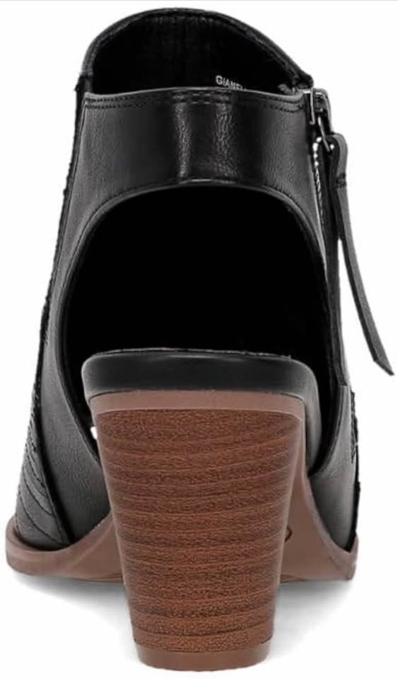 BRAND NEW Women’s FRYE open toe dress shoe black leather - photo 5