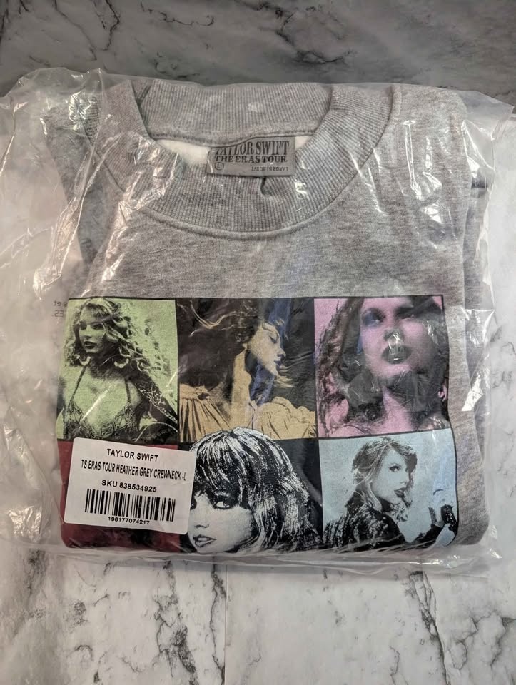 Taylor Swift The Eras Tour Heather Grey Crewneck L - photo 4