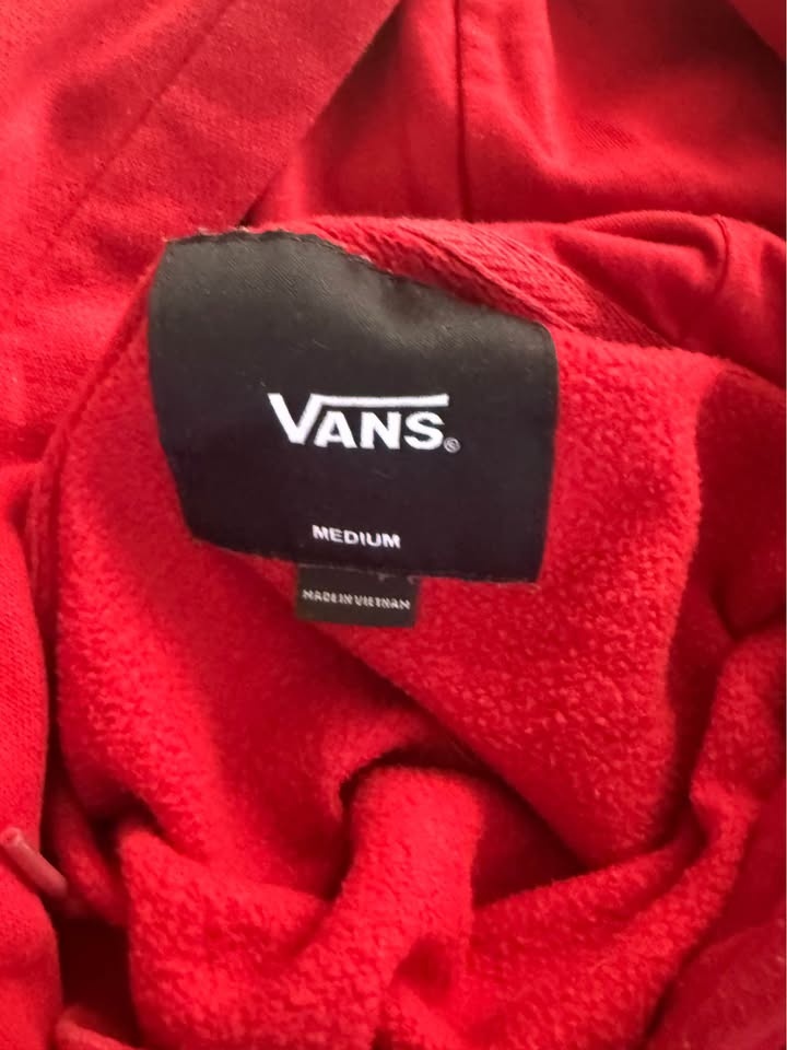 Vans Red Pullover Hoodie – Men’s Size Medium – Like New - photo 2