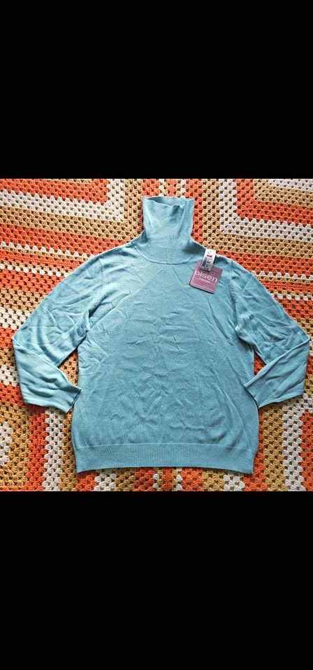 Size 12 Angora Cashmere Blend Womens Turtleneck Sweater