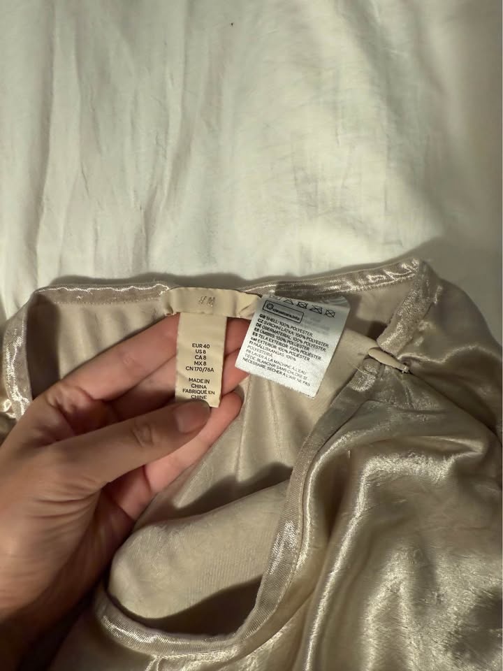 H&M champagne satin midi skirt (Women’s 8) - photo 2