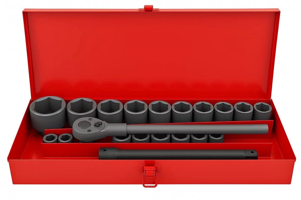 1-Inch Drive Deep Impact Socket Set (21-Piece)