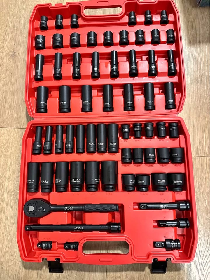Brand New 65 PCS 1/2” Drive Impact Socket Set (Metric & SAE) – C