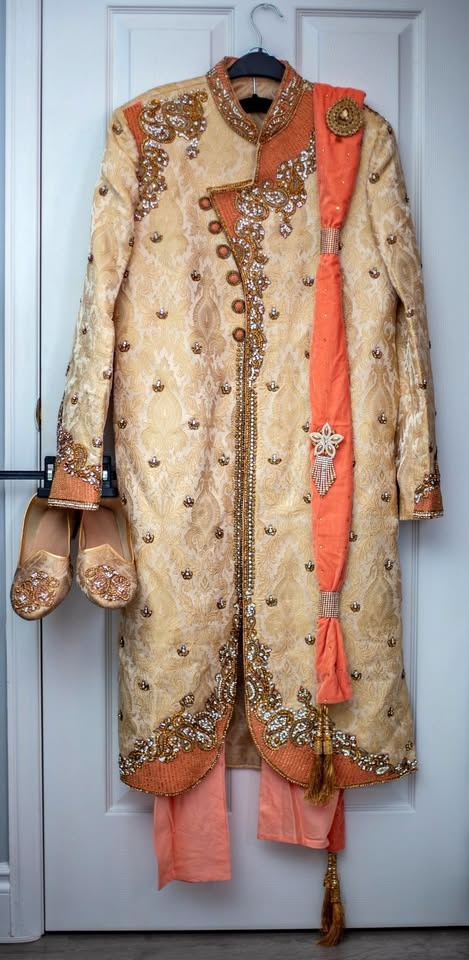 Indian Outfit: Sherwani, Pants, Shoes