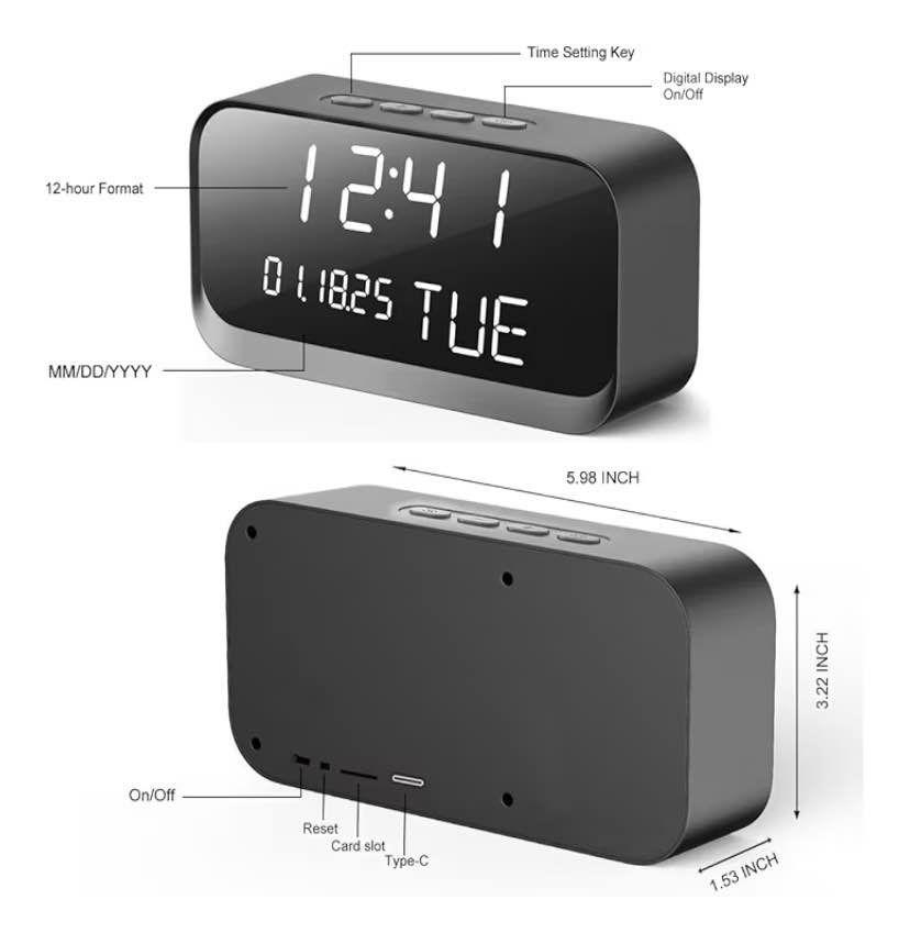 Clock Camera - WiFi Nanny Cam with 1080P HD Video - photo 2