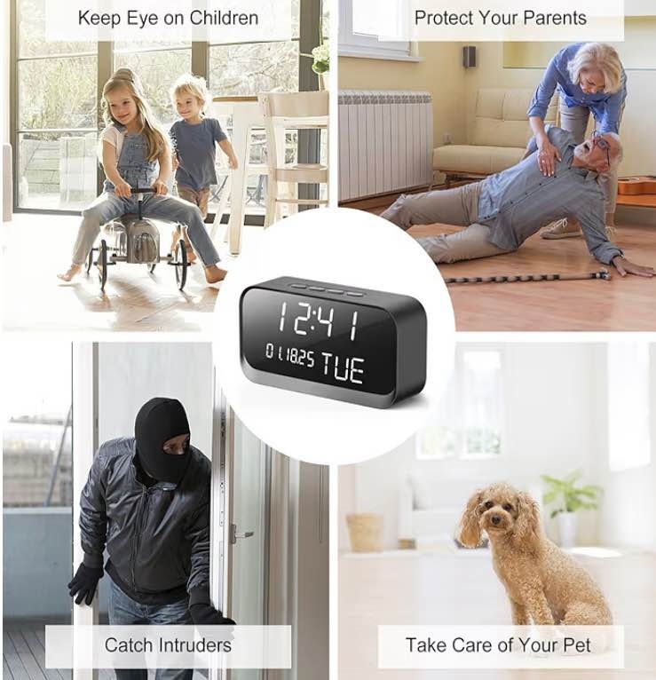 Clock Camera - WiFi Nanny Cam with 1080P HD Video - photo 3