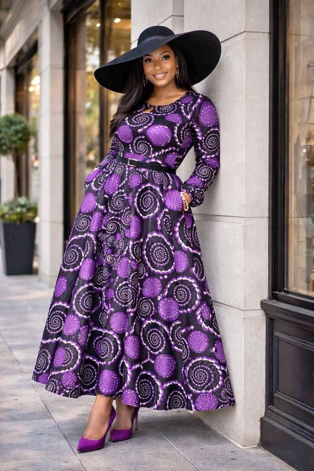 Ankara cotton maxi dress