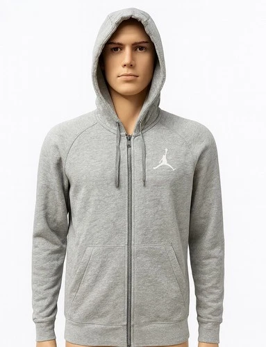 Nike Jordan Jumpman Full-Zip Hoodie Men’s Size M Gray Fleece