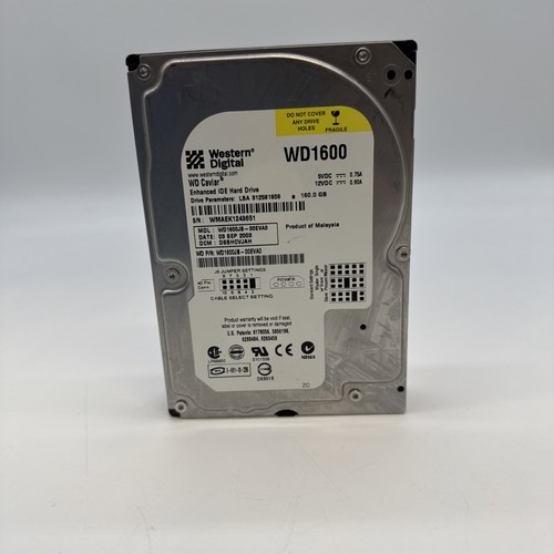 WD1600 160GB 3.5” IDE Internal Hard Drive