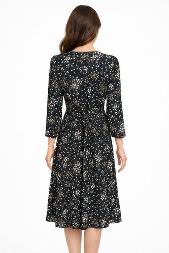 7D Fashion Wear Women’s Floral Midi Dress XXL Dark Green NWT - photo 2