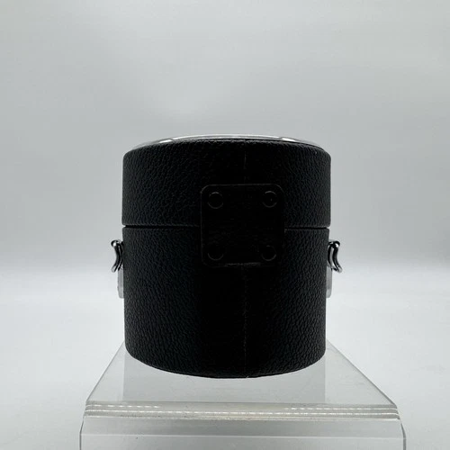 Vintage Camera Lens Case Black Leather Made in Japan w/ Strap - photo 3