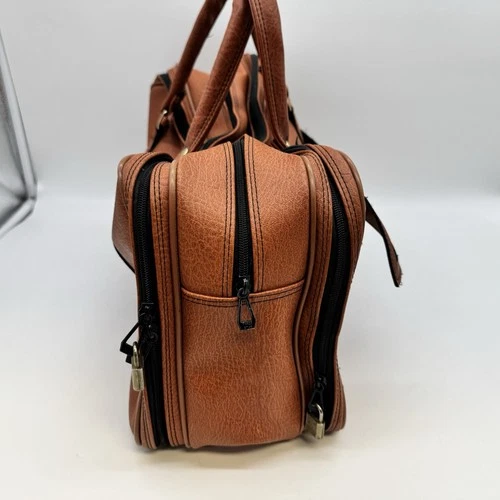 Vintage Leather Travel Bag 1970s - photo 3