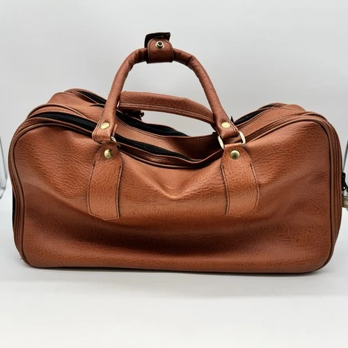 Vintage Leather Travel Bag 1970s - photo 4