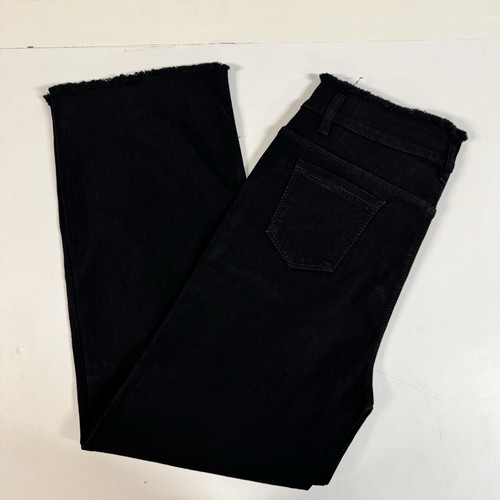 ZARA Women’s Black Raw Hem Jeans Size 32 - photo 2