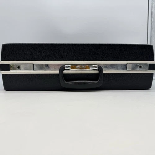 Vintage Dionite Hard Shell Black Travel Document Bag Briefcase - photo 3