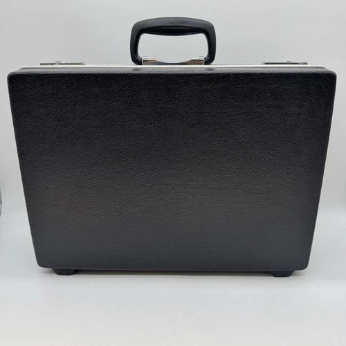 Vintage Dionite Hard Shell Black Travel Document Bag Briefcase - photo 5