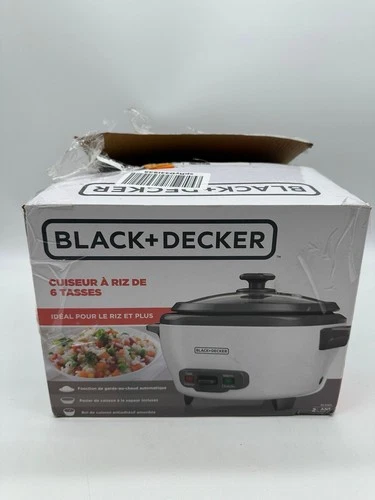 Black + Decker 6-Cup Rice Cooker RC506 - OPEN BOX