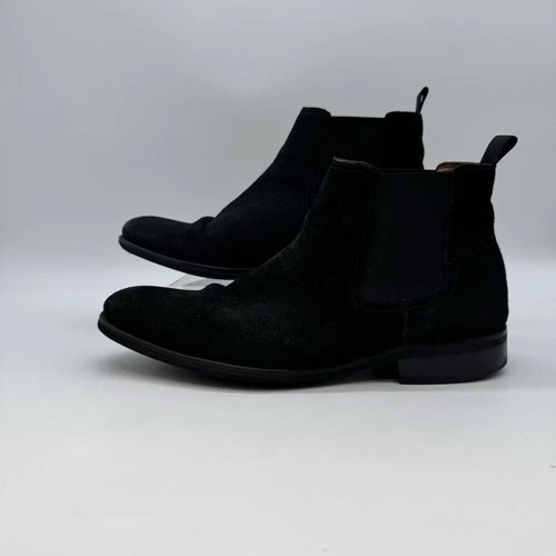 Brown Black Suede Chelsea Boots Men’s Size 9 Slip-On Ankle Boots
