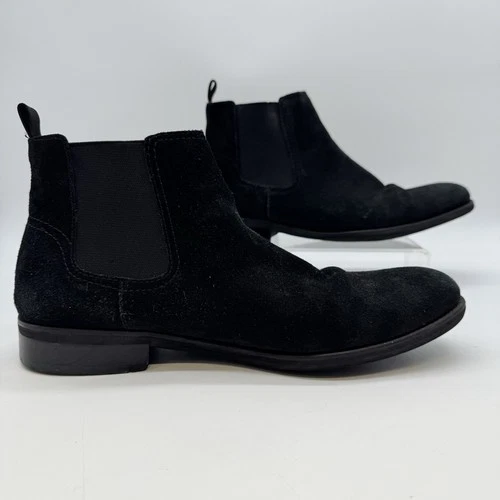 Brown Black Suede Chelsea Boots Men’s Size 9 Slip-On Ankle Boots - photo 2