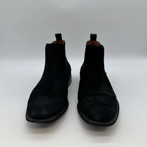 Brown Black Suede Chelsea Boots Men’s Size 9 Slip-On Ankle Boots - photo 4