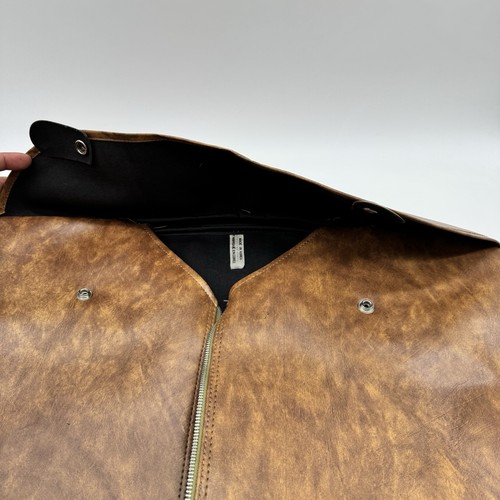 Vintage Brown Garment Bag Faux Leather Made in Korea - photo 3
