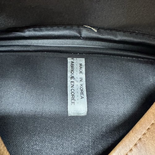 Vintage Brown Garment Bag Faux Leather Made in Korea - photo 4