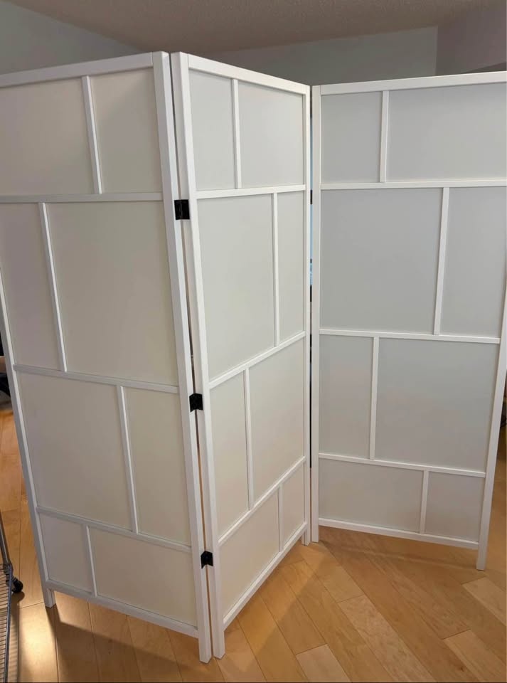 White IKEA RISÖR Room Divider - photo 2
