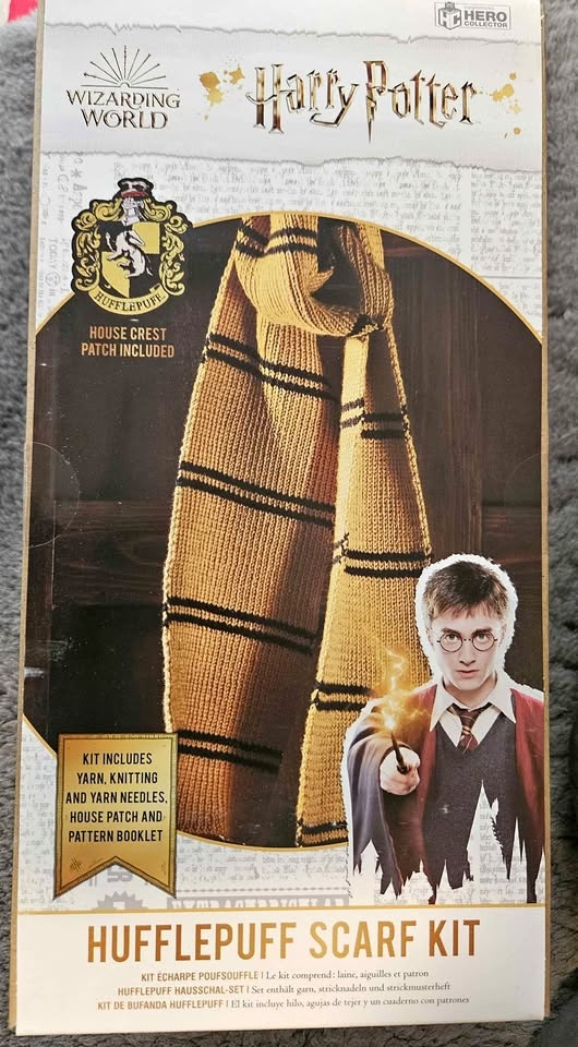 Harry potter Hufflepuff knitting scarf kit
