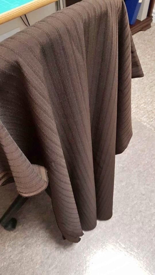 1.8 Meters Striped Chocolate Brown Fabric