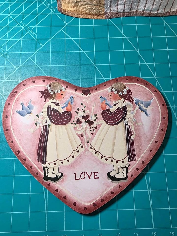 Folk Art Love Sign to Varnish & Hang