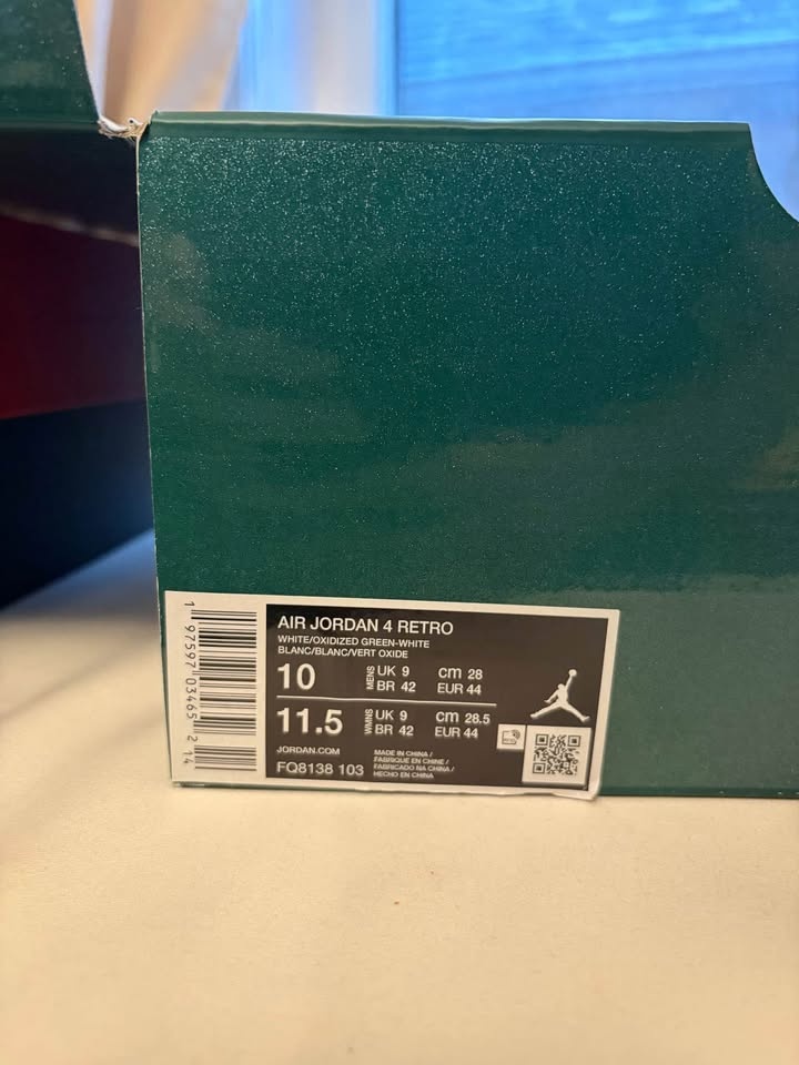 Brand New Jordan 4 Oxidized Green Size 10 - photo 2