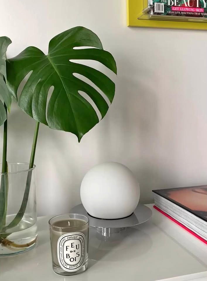MCM style ikea chrome table lamp