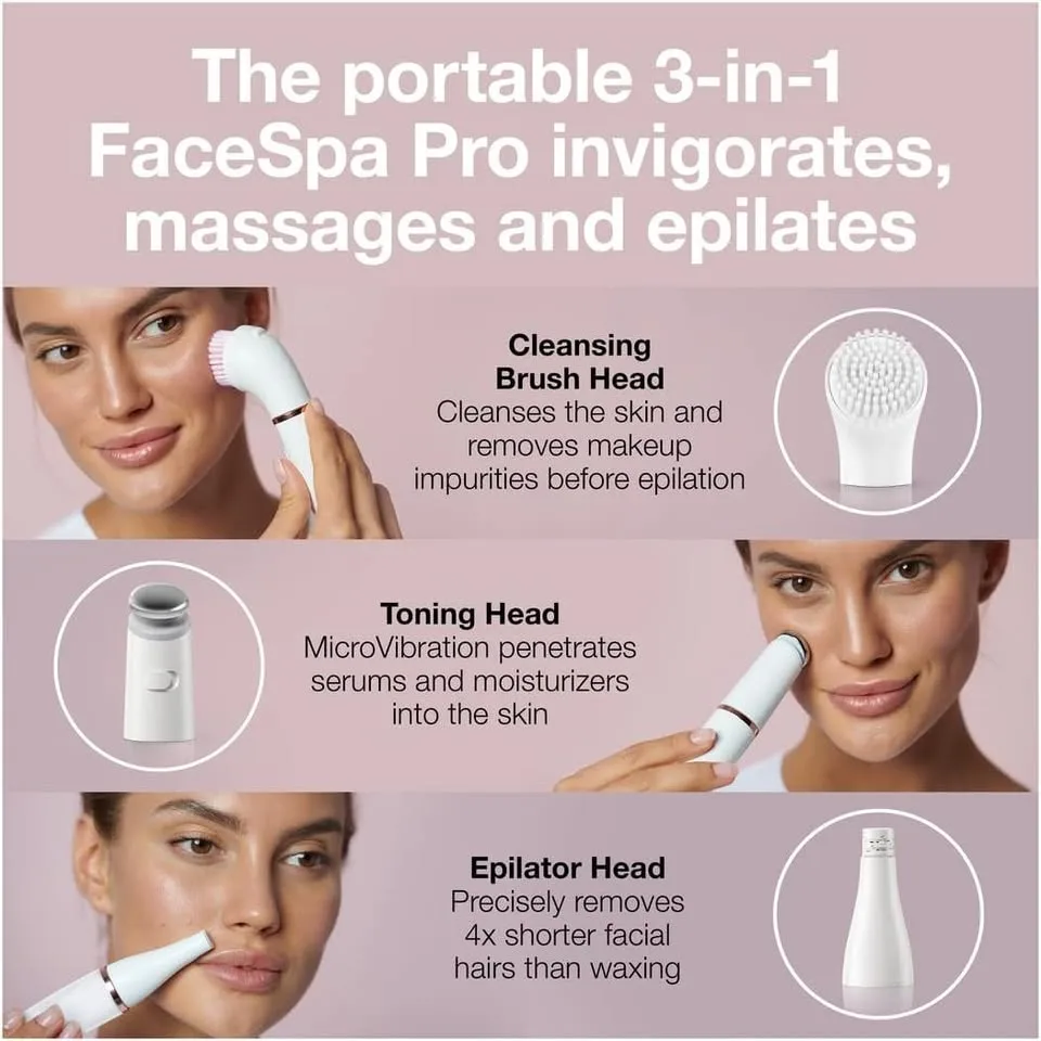 Braun 3-in-1 Facespa Pro Facial Epilator Series 911 image indicator(6)