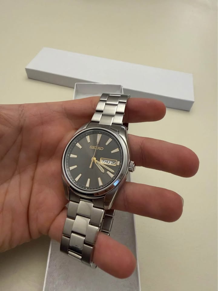 Seiko Watch (SUR343)Charcoal Gray Sunburst Dial Quartz Watch - photo 3