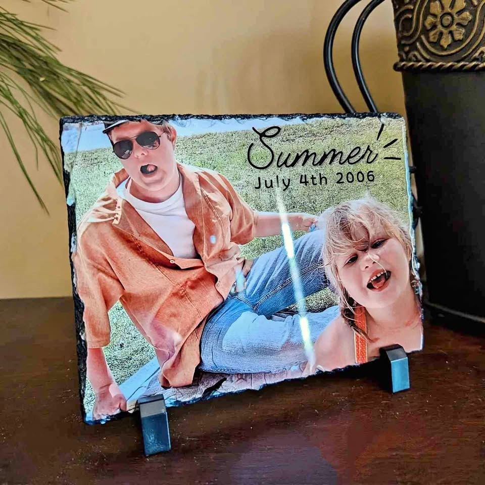 Custom Stone Slate Image Display 8"x 6"