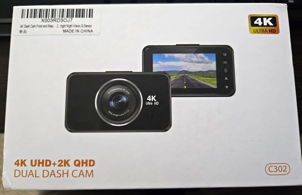 4K Dash Cam Front and Rear