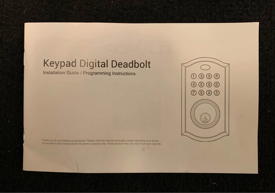 ELAMOR Smart Digital Keypad Deadbolt Door Lock - Brand New Condi - photo 3