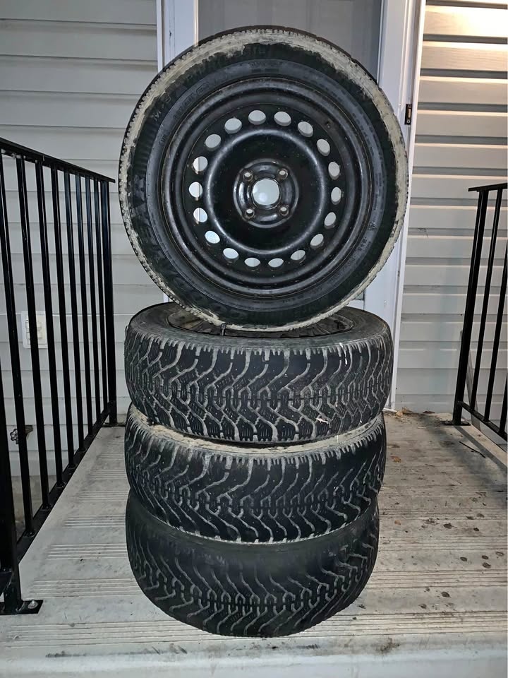Pair of R15 Steel Rims 15X6” Size 4X100 Bolt Pattern