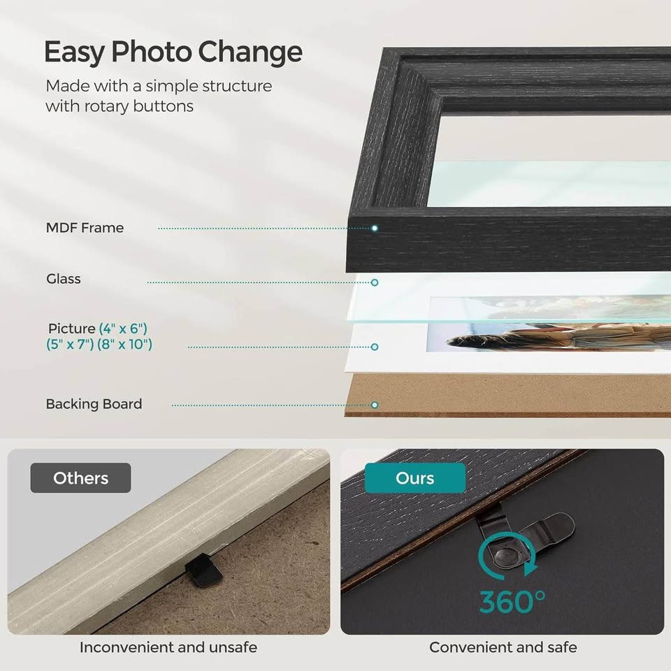 SONGMICS 8x10 Picture Frames – Set of 3 | New in Box - photo 4