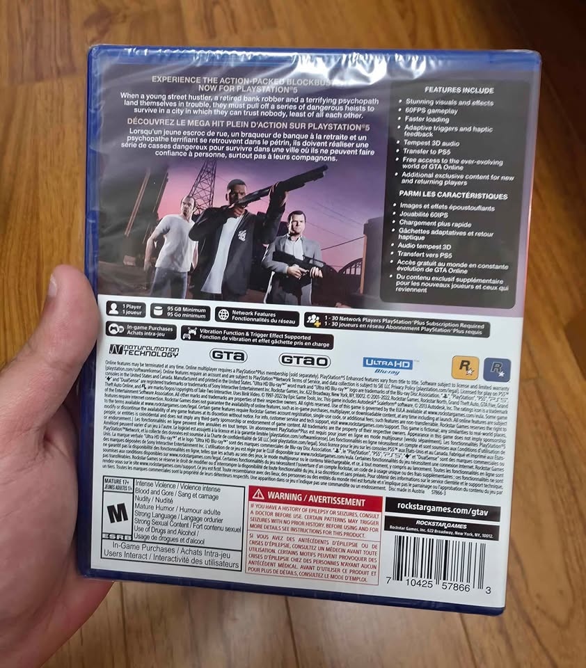 GTA 5 PS5 - brand new sealed - photo 2