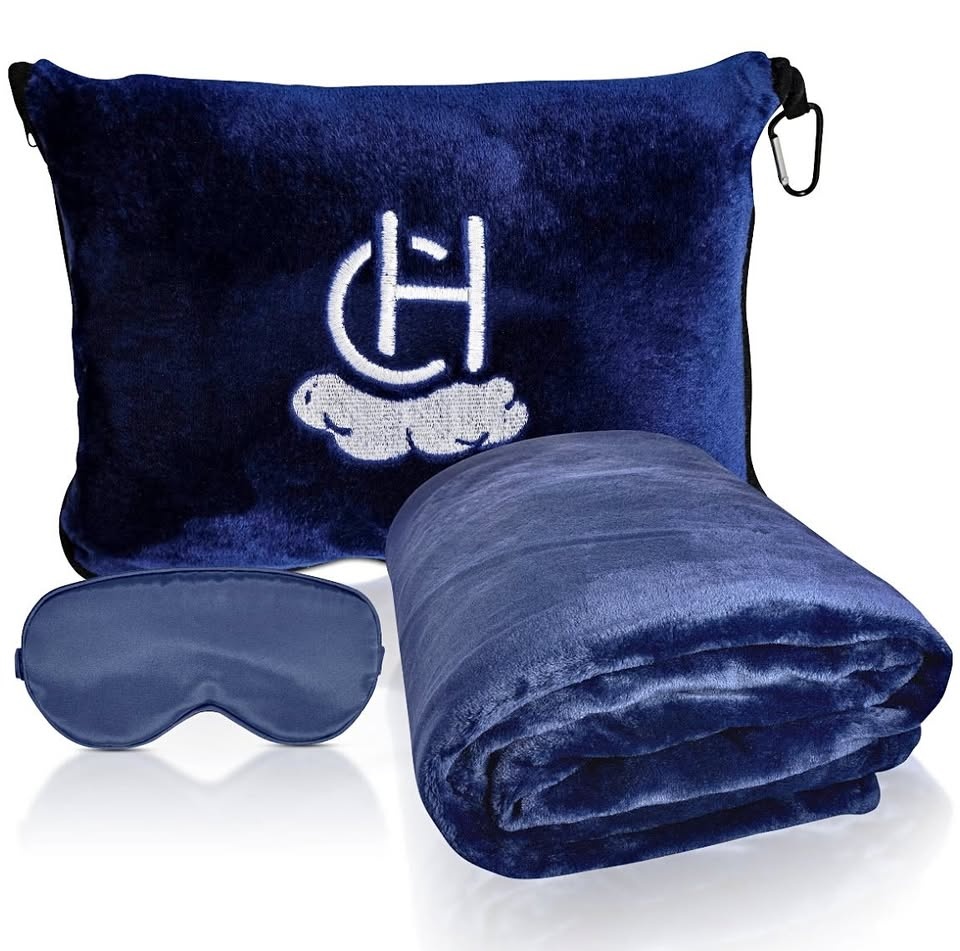 3-in-1 Travel Blanket, Pillow, and Eyemask