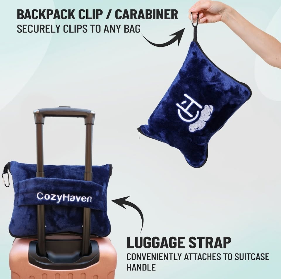 3-in-1 Travel Blanket, Pillow, and Eyemask - photo 2