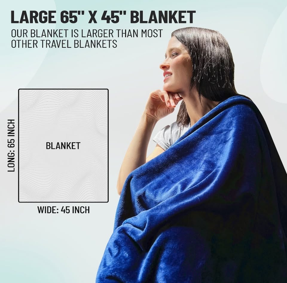 3-in-1 Travel Blanket, Pillow, and Eyemask - photo 4