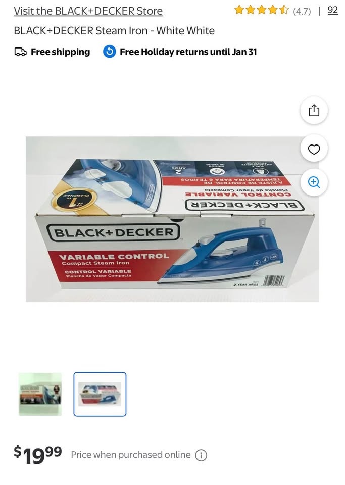 BLACK+DECKER Steam Iron - photo 4