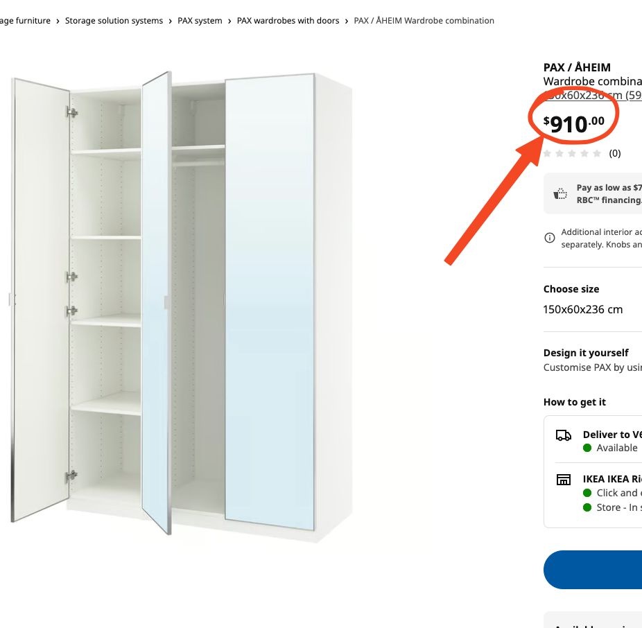 Full-sized Mirror Closet with lots of shelves - photo 2