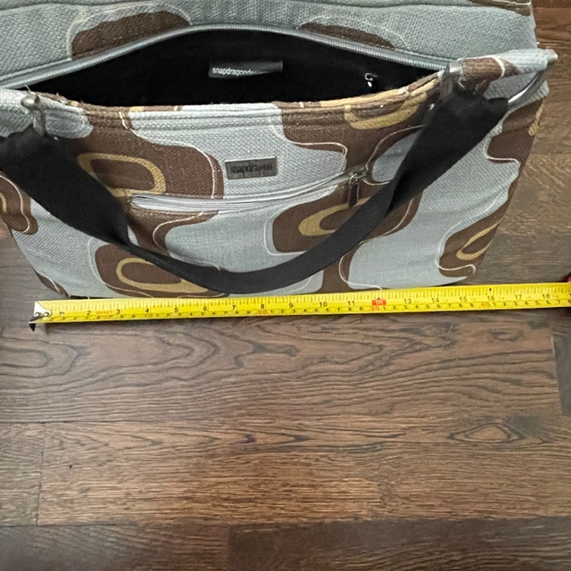 Fabulous retro looking fabric Snapdragon Large Purse Bag Tote - photo 3