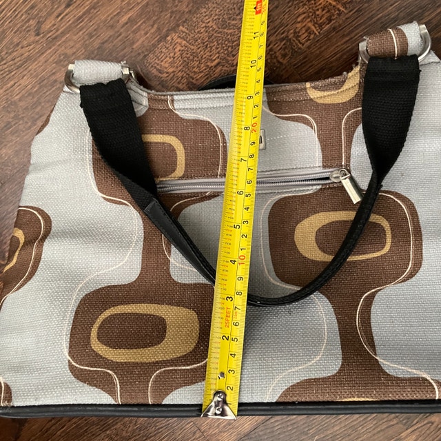 Fabulous retro looking fabric Snapdragon Large Purse Bag Tote - photo 5