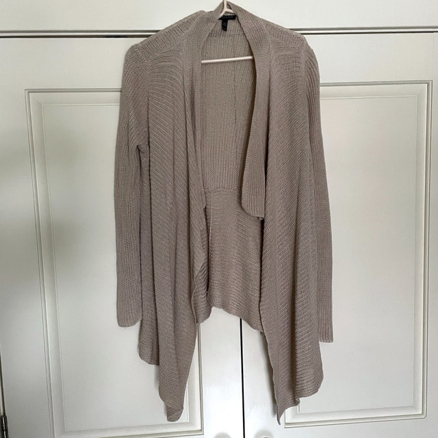 Eileen Fisher Light Beige Linen Knit Cardigan-Large - photo 4