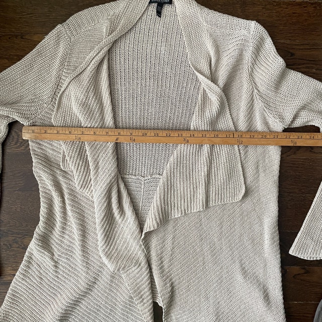 Eileen Fisher Light Beige Linen Knit Cardigan-Large - photo 5